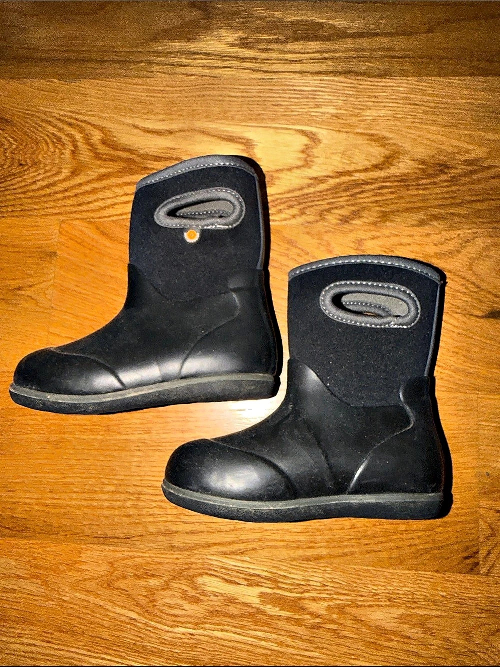 Bogs Classic Solid Black waterproof Rain Boots unisex US 9